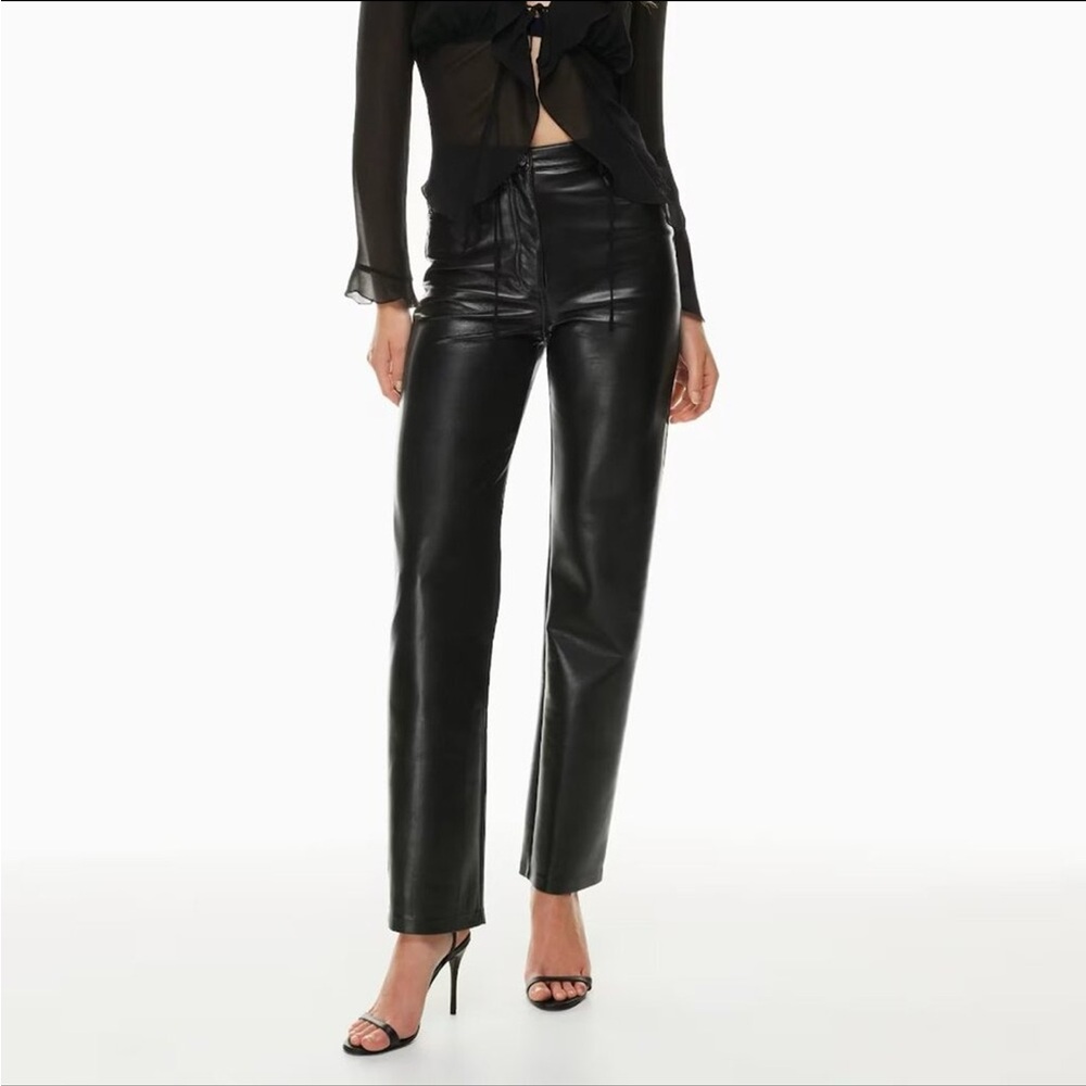 Aritzia Wilfred The Melina Pant Vegan Leather Pants Women's Size 2